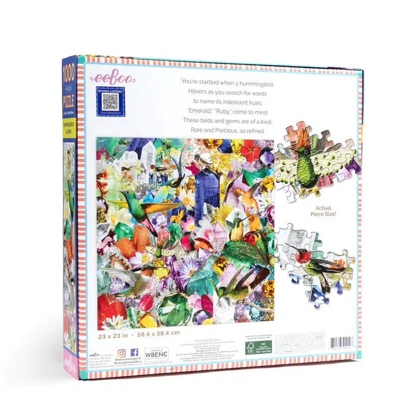 Hummingbirds & Gems 1000 Piece Jigsaw Puzzle eeBoo