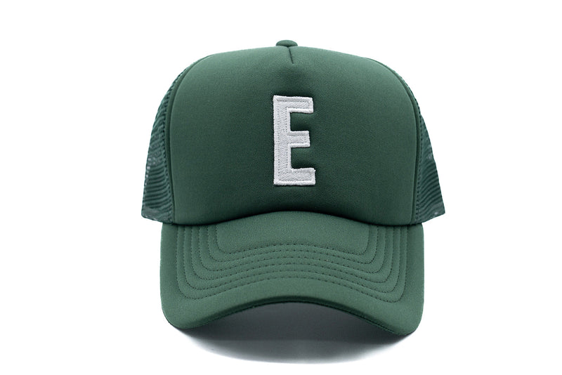 Dark Green Letter Trucker Hat - BIG FRENCHIES