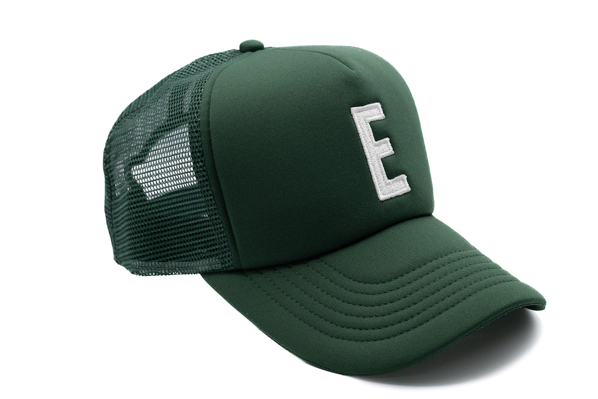 Dark Green Letter Trucker Hat - BIG FRENCHIES