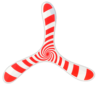 Hypnorang Boomerangs - Short Range and Fun - Plastic with circular flight pattern