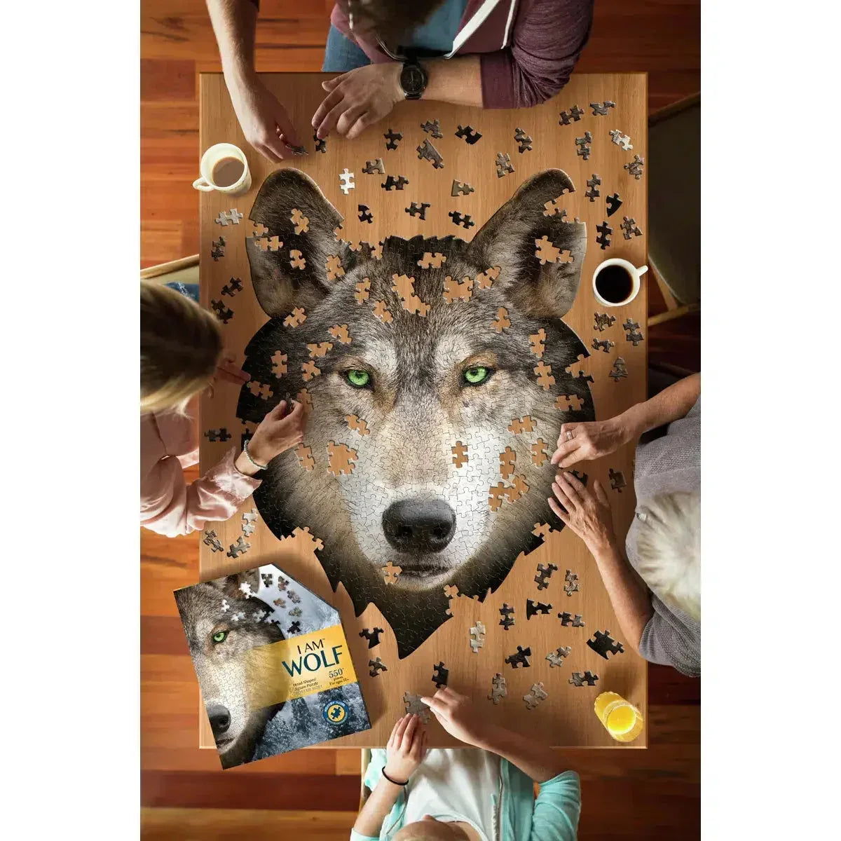 I Am Blue Wolf 550 Piece Head Shaped Jigsaw Puzzle Madd Capp - BIG FRENCHIES