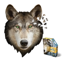I Am Blue Wolf 550 Piece Head Shaped Jigsaw Puzzle Madd Capp - BIG FRENCHIES