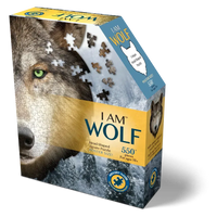 I Am Blue Wolf 550 Piece Head Shaped Jigsaw Puzzle Madd Capp - BIG FRENCHIES