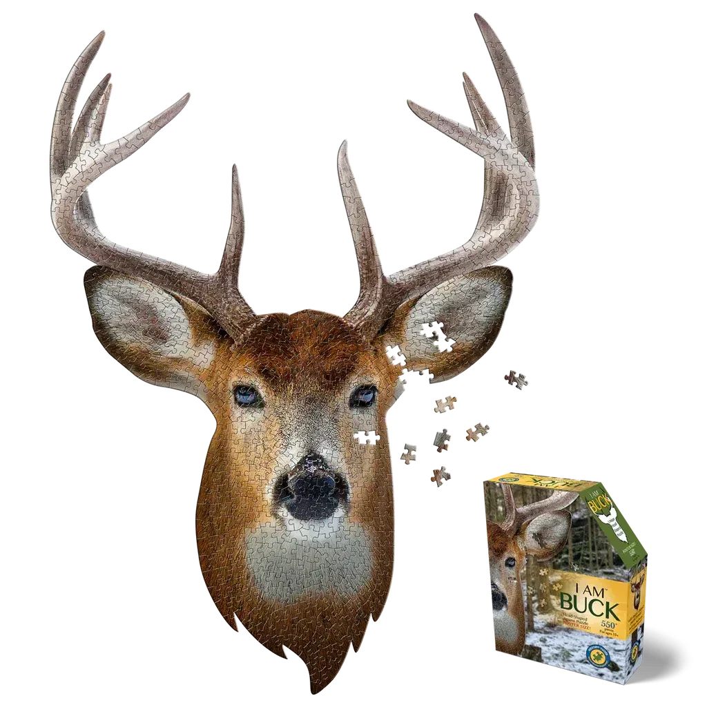 I Am Buck 550 Piece Head Shaped Jigsaw Puzzle Madd Capp - BIG FRENCHIES