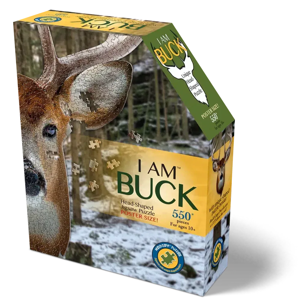 I Am Buck 550 Piece Head Shaped Jigsaw Puzzle Madd Capp - BIG FRENCHIES