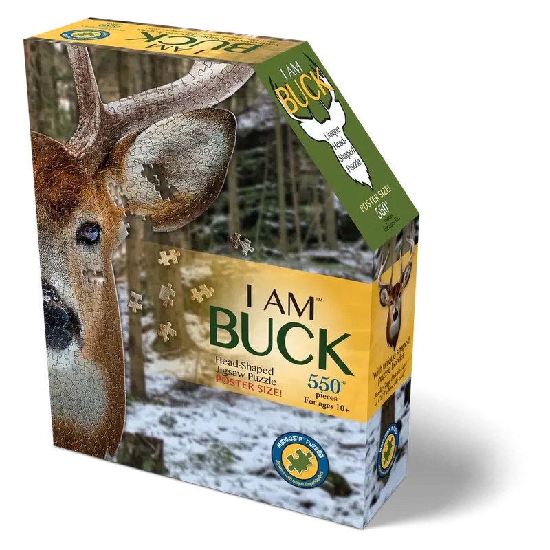 I Am Buck 550 Piece Head Shaped Jigsaw Puzzle Madd Capp - BIG FRENCHIES