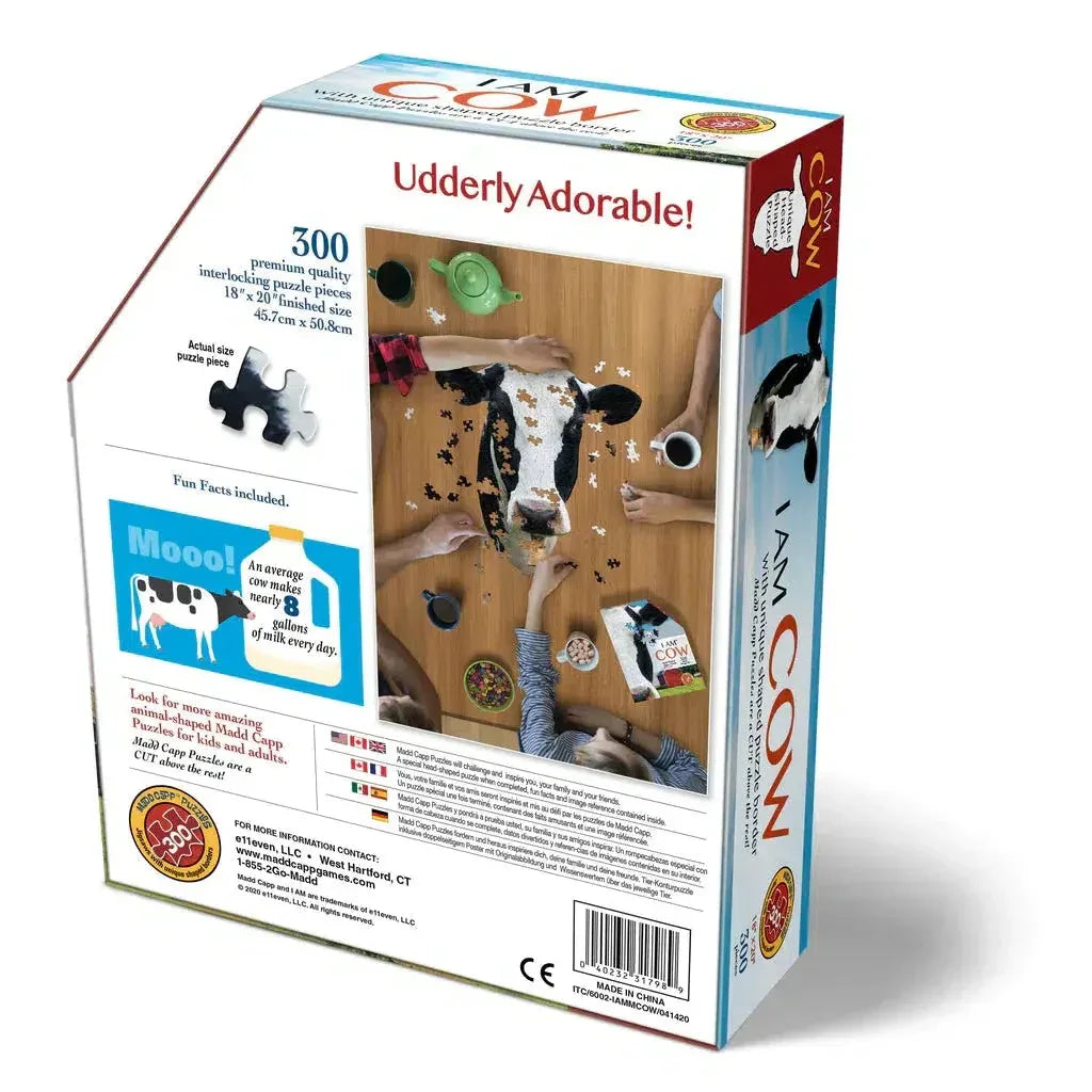 I Am Cow 300 Piece Head Shaped Jigsaw Puzzle Madd Capp - BIG FRENCHIES