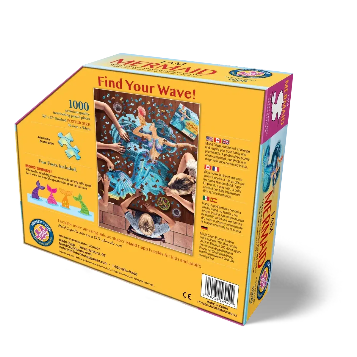 I Am Mermaid 1000 Piece Unique Shaped Jigsaw Puzzle Madd Capp - BIG FRENCHIES