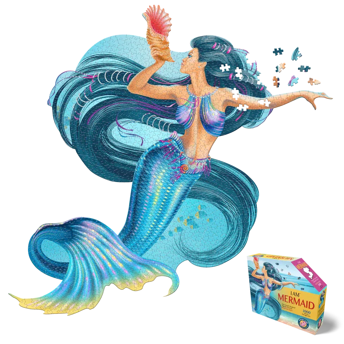 I Am Mermaid 1000 Piece Unique Shaped Jigsaw Puzzle Madd Capp - BIG FRENCHIES