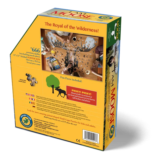 I Am Moose 700 Piece Head Shaped Jigsaw Puzzle Madd Capp