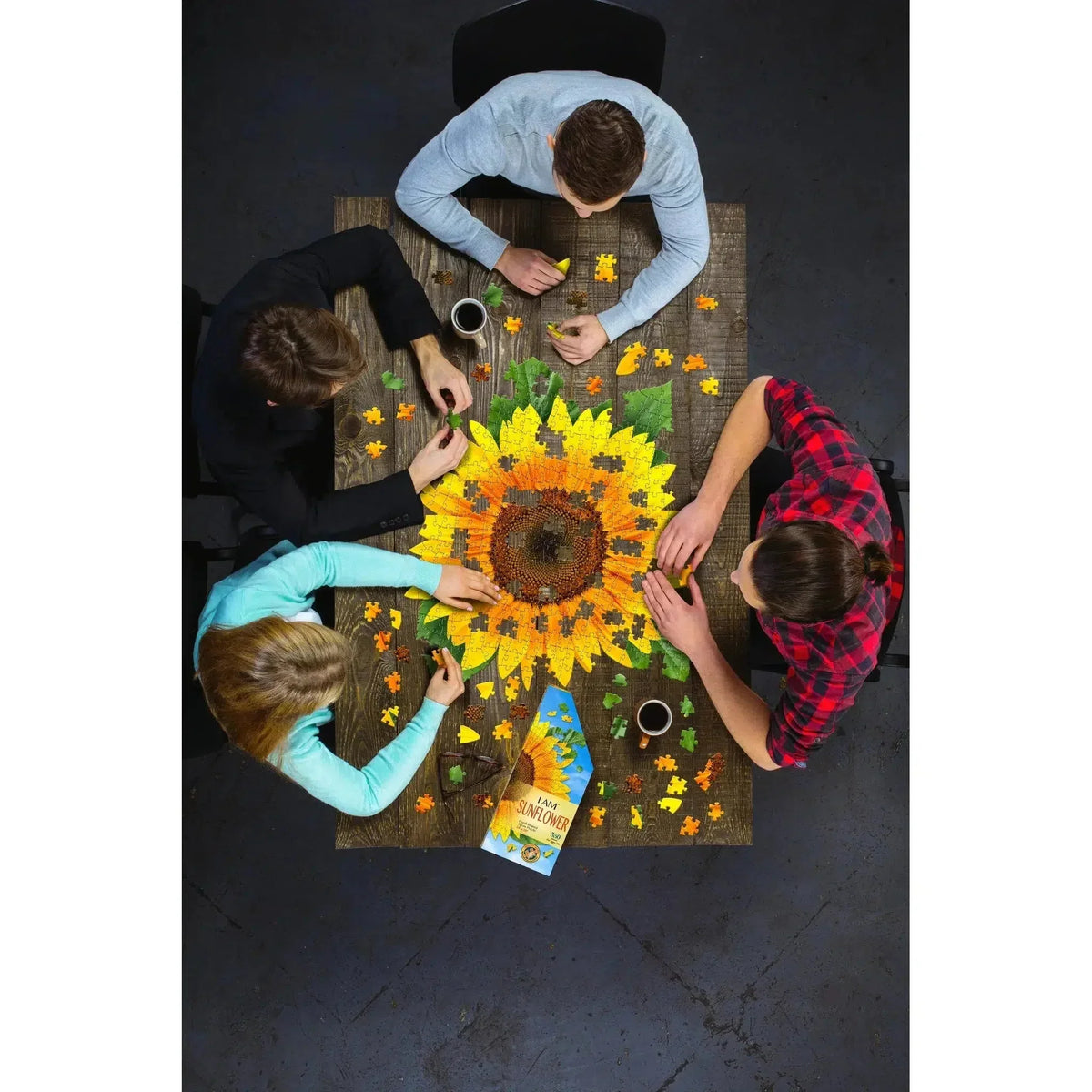 I Am Sunflower 350 Piece Floral Shaped Jigsaw Puzzle Madd Capp - BIG FRENCHIES