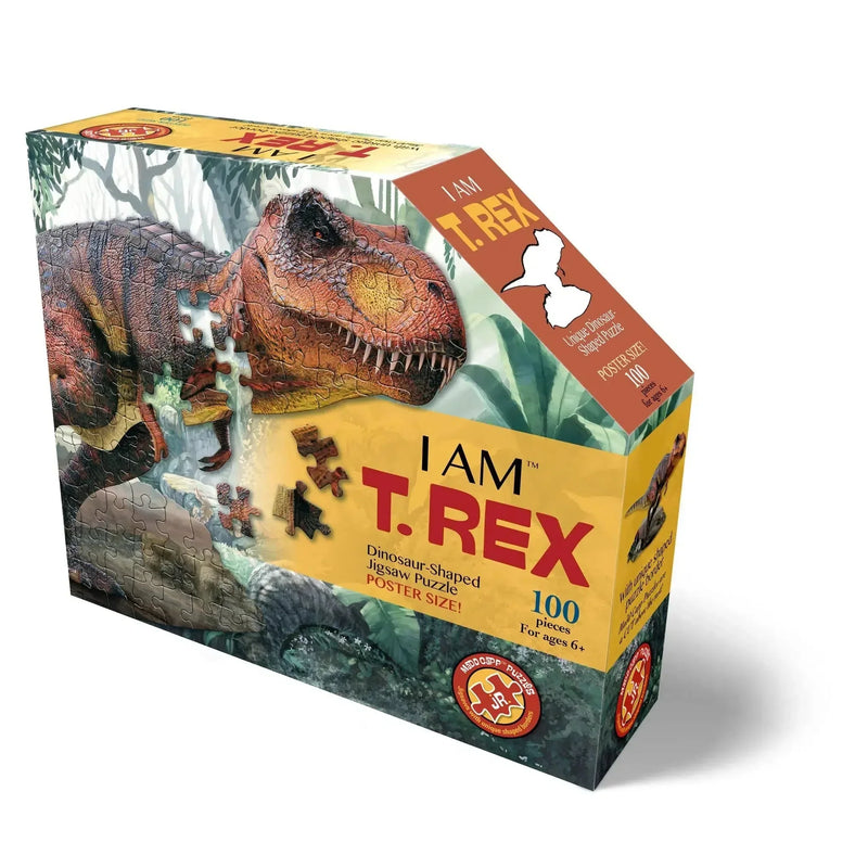 I Am T. Rex 100 Piece Dinosaur Shaped Jigsaw Puzzle Madd Capp - BIG FRENCHIES