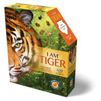 I Am Tiger 550 Piece Head Shaped Jigsaw Puzzle Madd Capp
