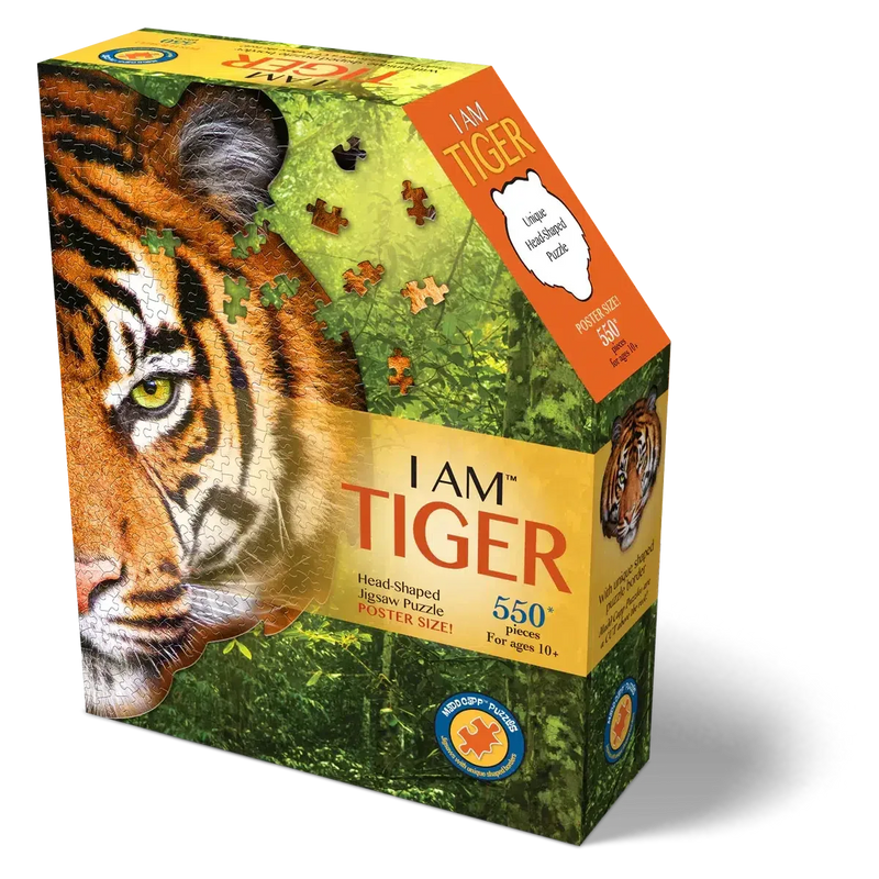 I Am Tiger 550 Piece Head Shaped Jigsaw Puzzle Madd Capp - BIG FRENCHIES