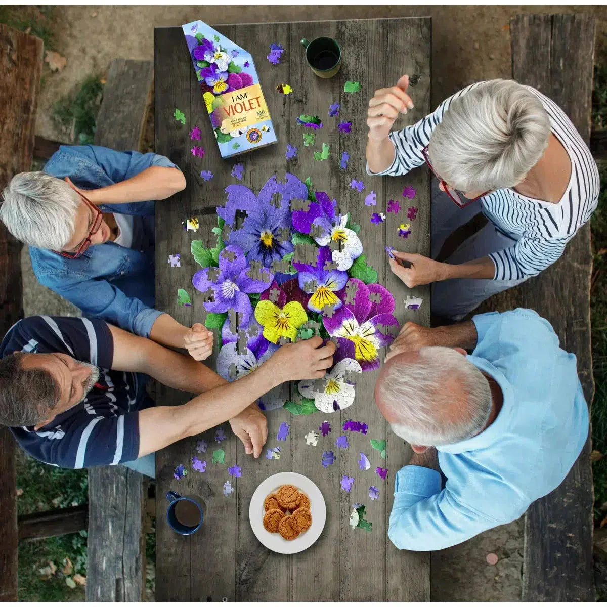 I Am Violet 350 Piece Floral Shaped Jigsaw Puzzle Madd Capp - BIG FRENCHIES