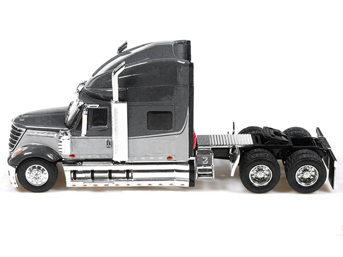 2010 International Lonestar Truck Tractor Gray and Light Gray Two-Tone 1/64 Diecast Model by IXO Models