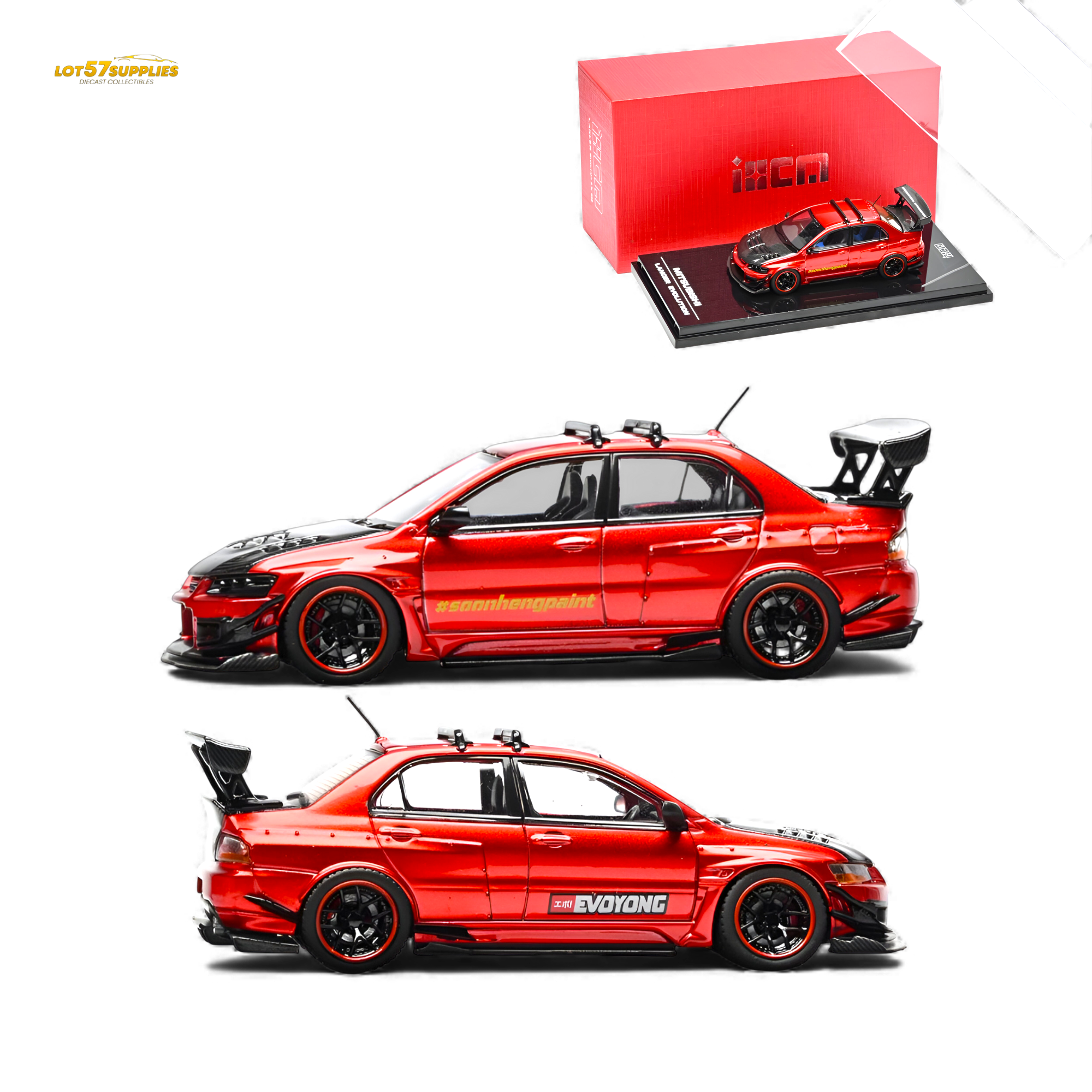 (Pre-Order) IHCM Mitsubishi Lancer Evo IX Metallic Red 1:64