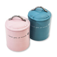 "I Love You So Much" Dog Treat Canister Gift Set – Pink & Blue - BIG FRENCHIES