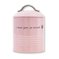 "I Love You So Much" Dog Treat Canister Gift Set – Pink & Blue - BIG FRENCHIES