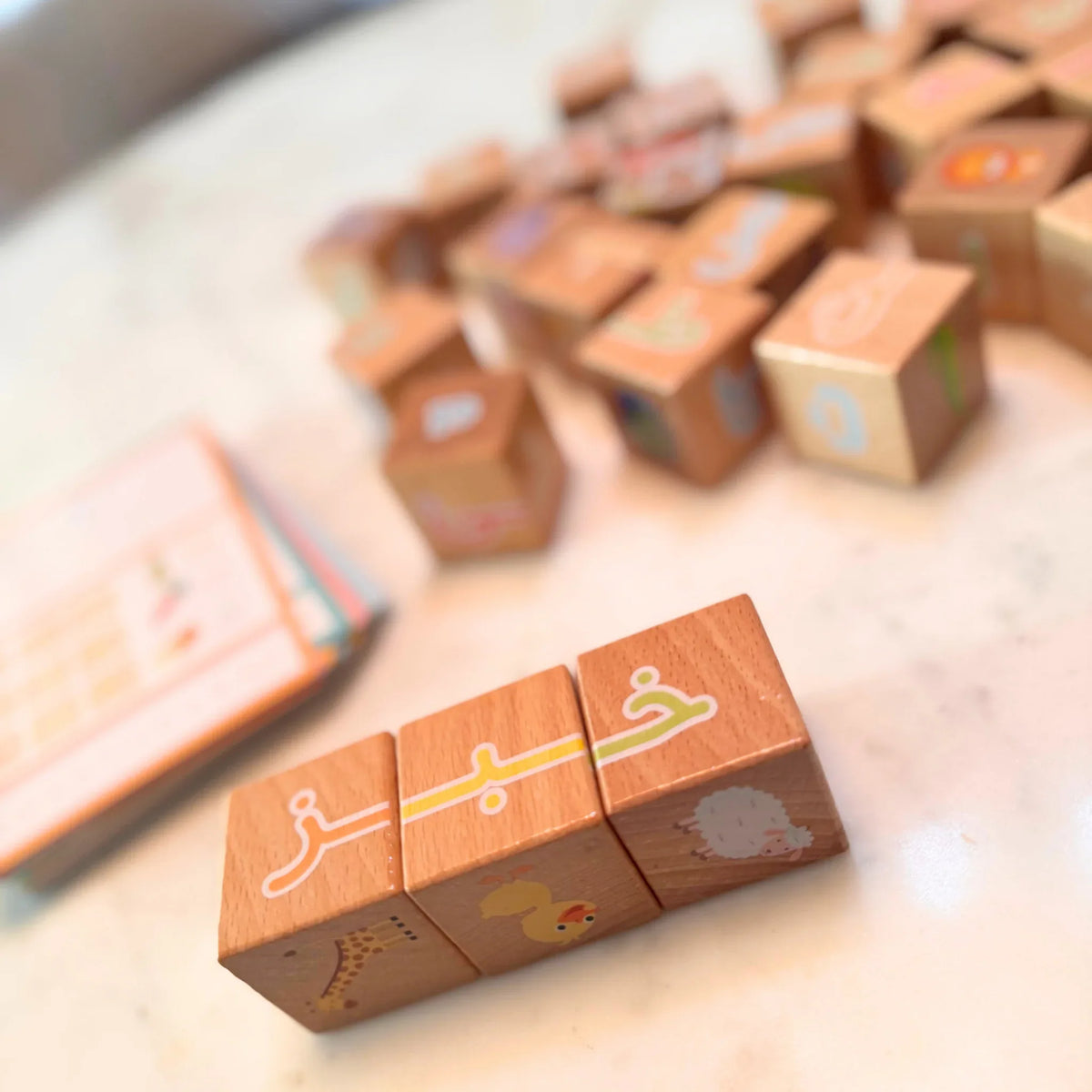 My First ARABIC ALPHABET Blocks with Dry Erase Activity Cards - BIG FRENCHIES