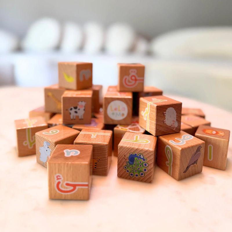 My First ARABIC ALPHABET Blocks with Dry Erase Activity Cards - BIG FRENCHIES