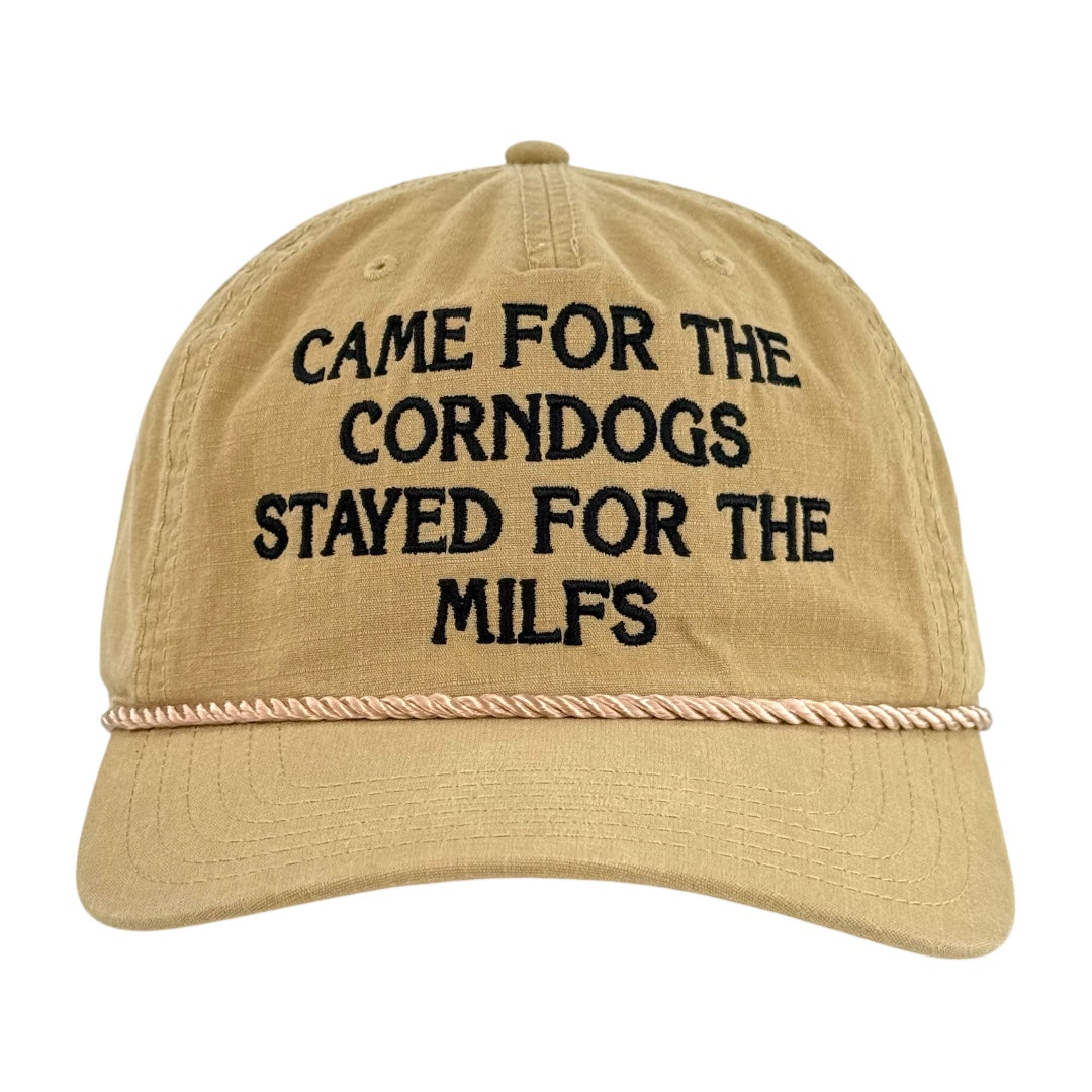 Came For The Corndogs Custom Embroidered Hat