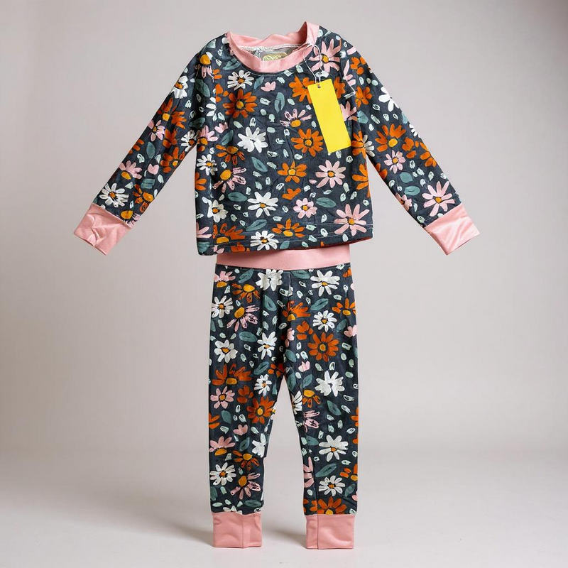 Navy wildflower bamboo pj set - BIG FRENCHIES