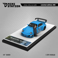 Mini Station Porsche 911 964 RWB HIDEYOSHI blue 1:64