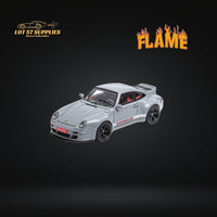 Flame Model Porsche 911 Gunther Werks 400R Cement Gray 1:64