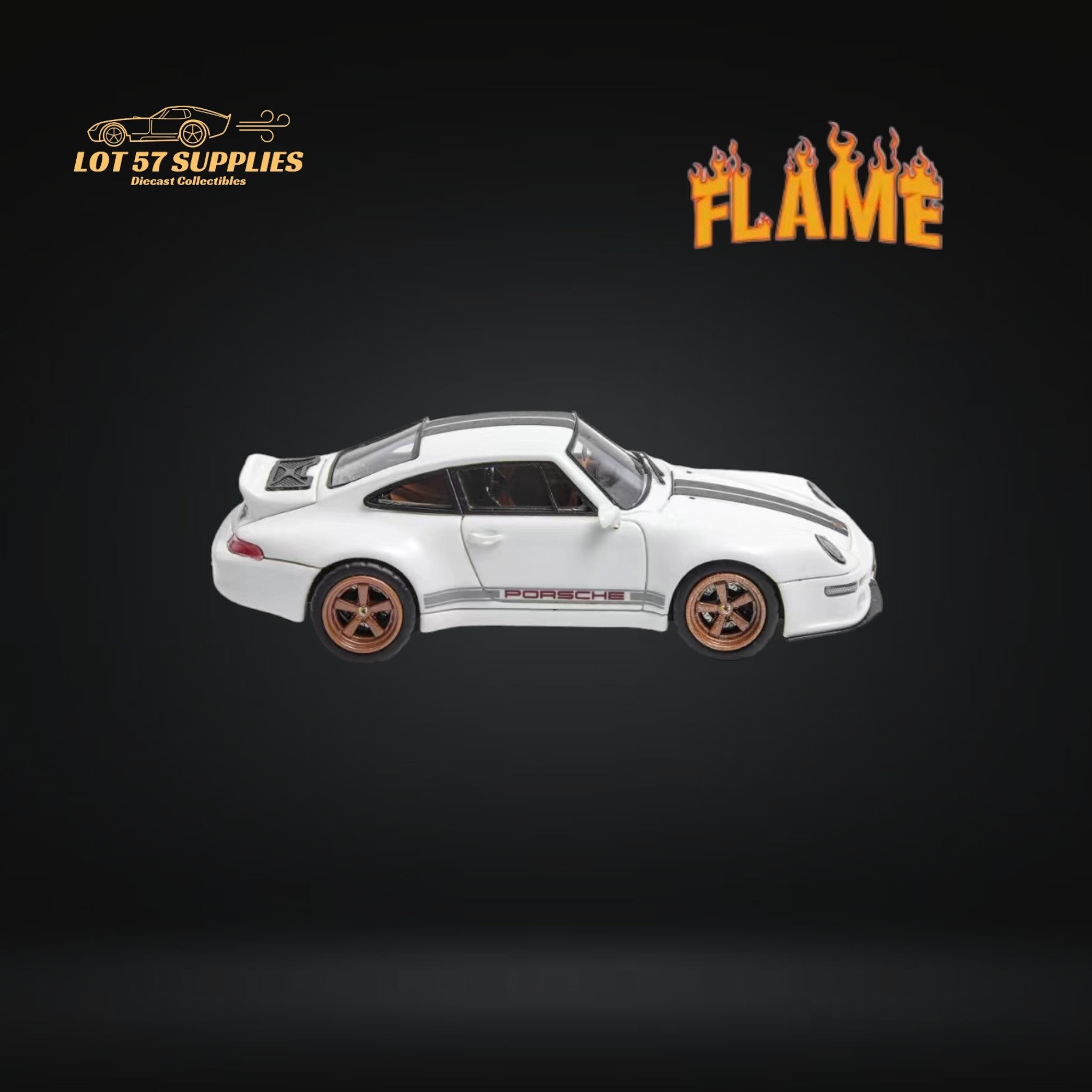 Flame Model Porsche 911 Gunther Werks 400R White 1:64