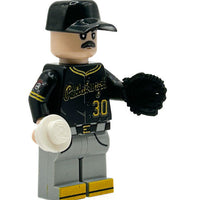 Black Baseball Glove (Left Hand) for Minifig [3D Printed]