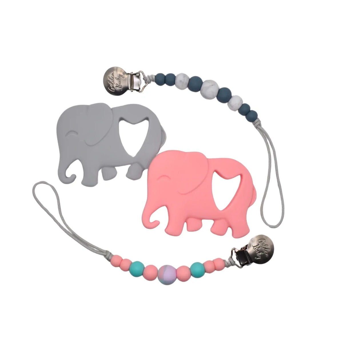 Elephant Teether Set // Grey - BIG FRENCHIES