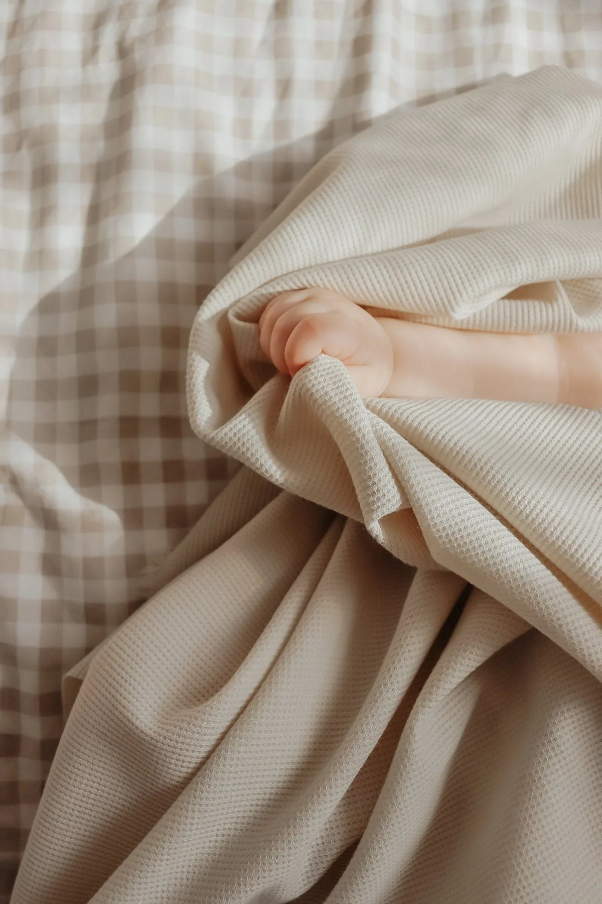 Coco Ivory Waffle Knit Blanket - BIG FRENCHIES