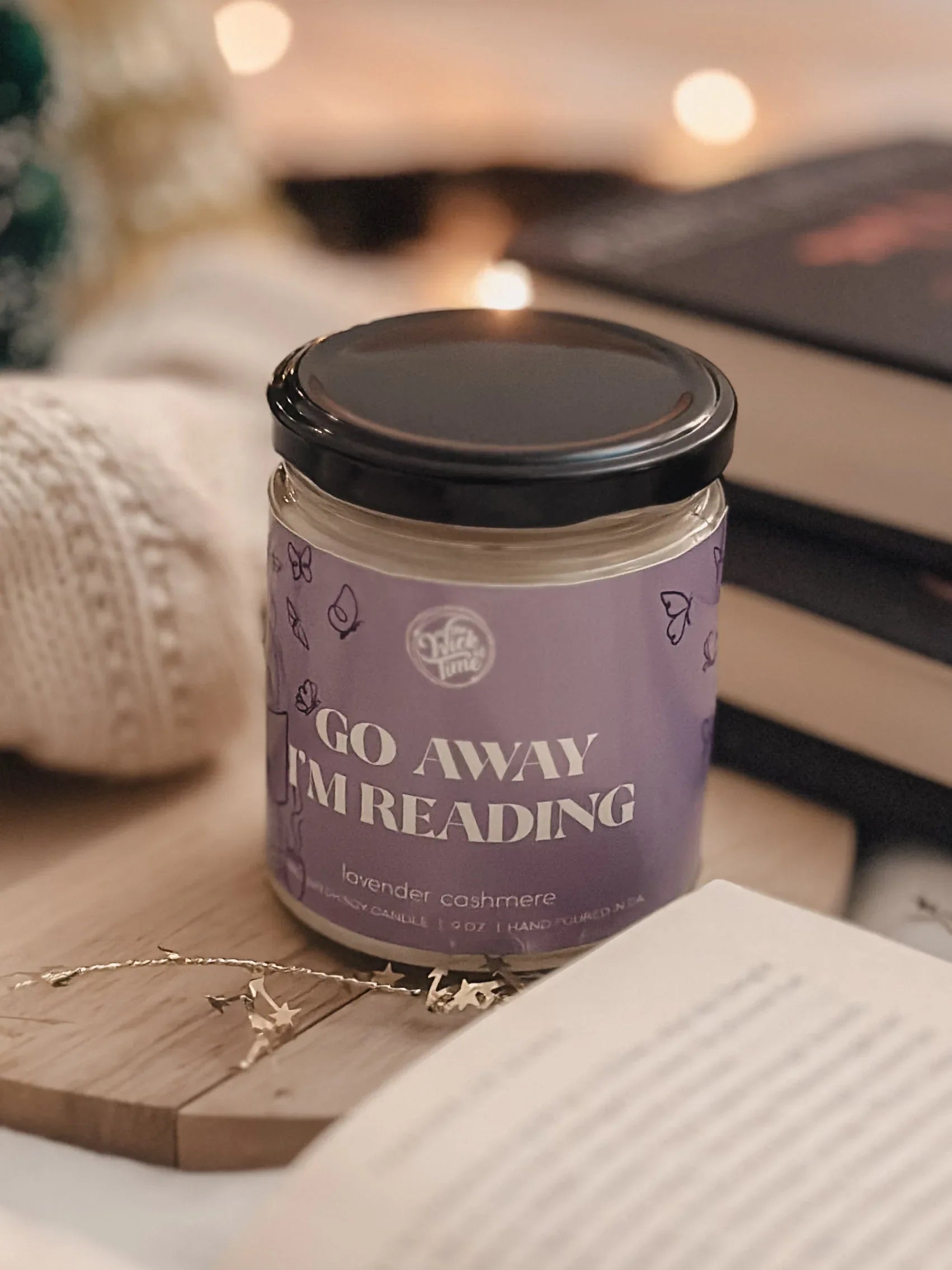 Go Away, I’m Reading Candle 9 OZ - BIG FRENCHIES