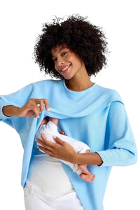 Let Loose Crossover Long Sleeve Maternity/Nursing Knit Top - BIG FRENCHIES