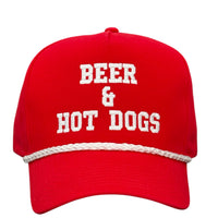 Beer & Hot Dogs Hat Custom Embroidered