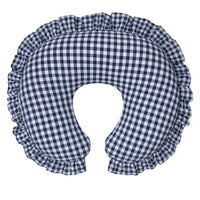 Blue Gingham Ruffle Nursing Pillow Cover - BIG FRENCHIES