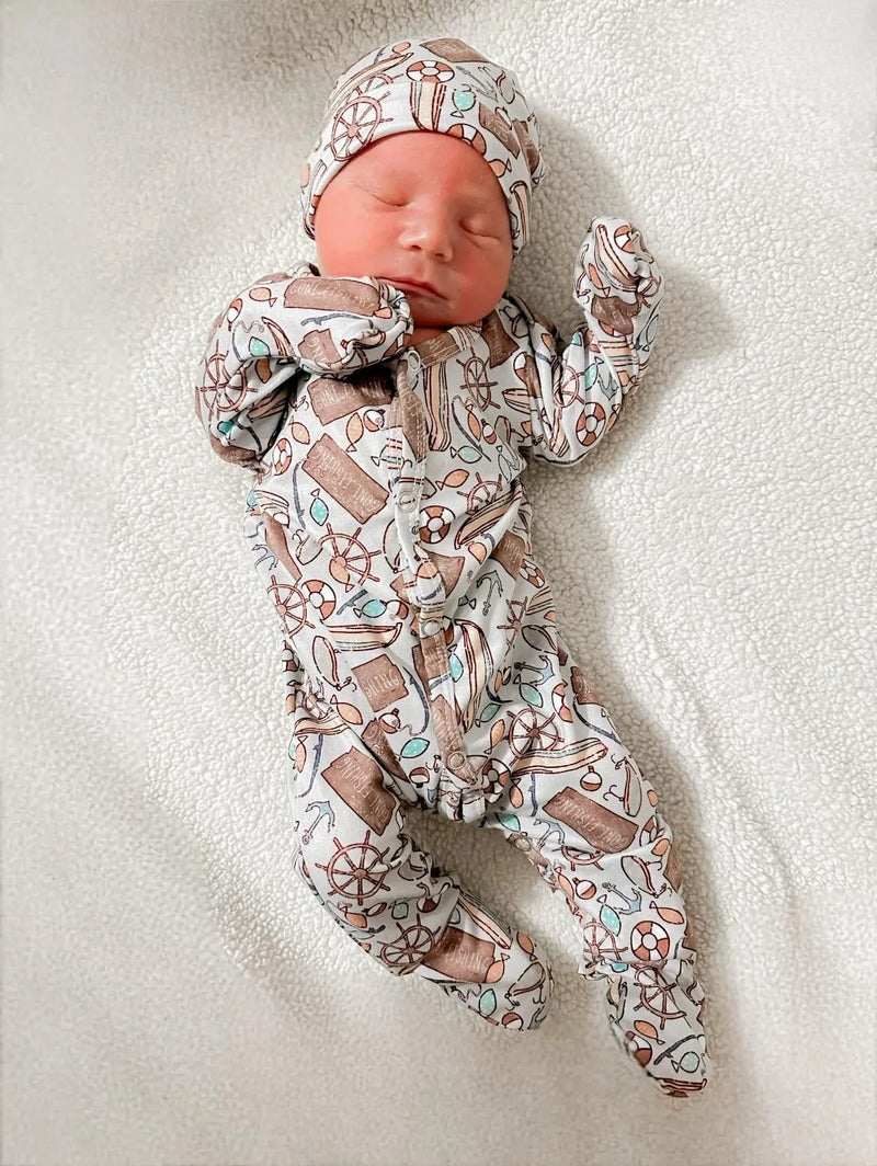 NEWBORN gone fishing sleeper Set - BIG FRENCHIES