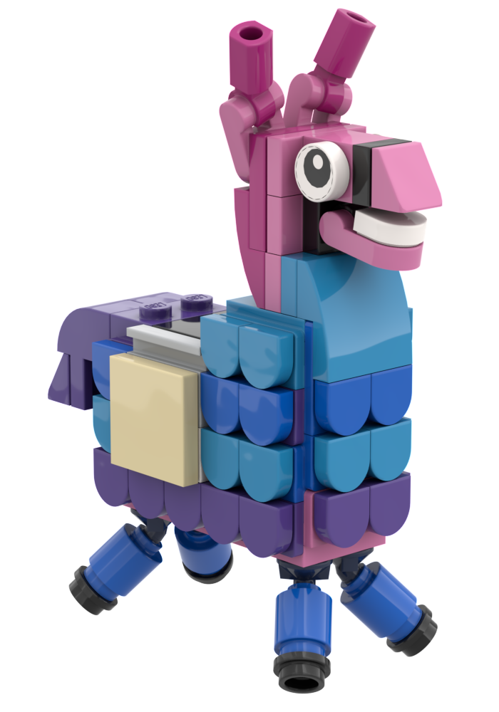 Party Llama - Custom Building Set using LEGO parts, B3 Customs-Custom LEGO Kit-BIG FRENCHIES-B3 Customs