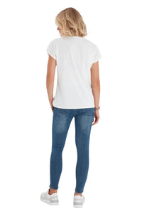 Handy Crossover Short Sleeve Cotton Maternity/Nursing Top - BIG FRENCHIES