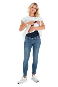 Handy Crossover Short Sleeve Cotton Maternity/Nursing Top - BIG FRENCHIES