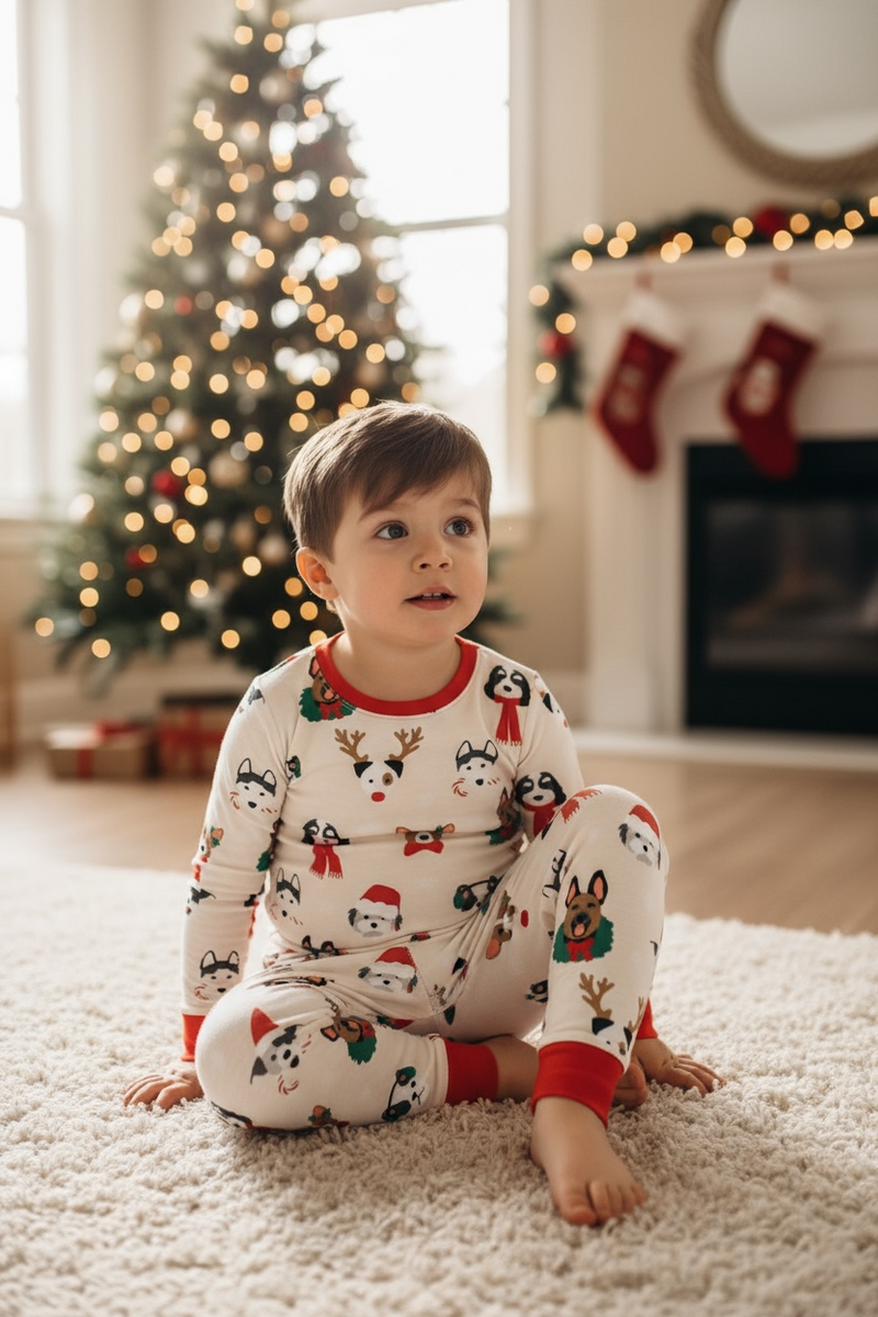 Bark The Halls (Long Sleeve PJ) - BIG FRENCHIES