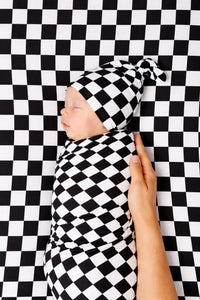 Race Black Checkered Knotted Hat - BIG FRENCHIES
