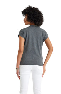 Handy Crossover Short Sleeve Cotton Maternity/Nursing Top - BIG FRENCHIES