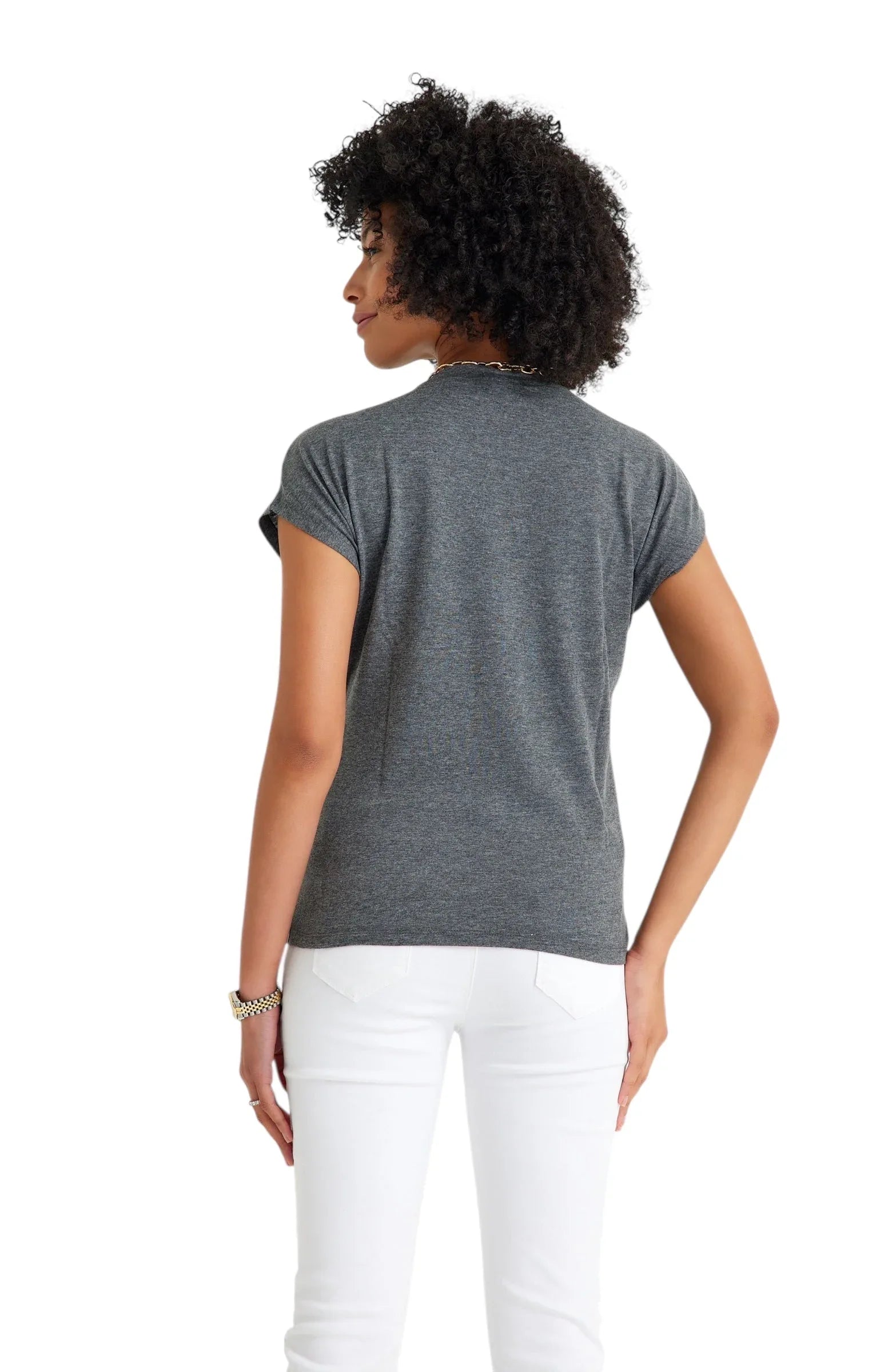 Handy Crossover Short Sleeve Cotton Maternity/Nursing Top - BIG FRENCHIES