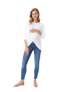 Let Loose Crossover Long Sleeve Maternity/Nursing Knit Top - BIG FRENCHIES
