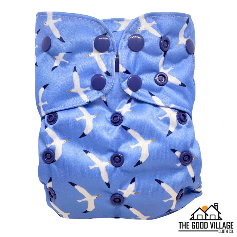 One Size Pocket Diaper | Gull Tide - BIG FRENCHIES