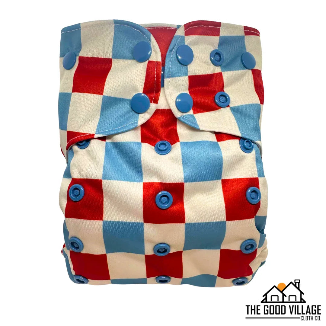 One Size Pocket Diaper | Patriotic Picnic - BIG FRENCHIES
