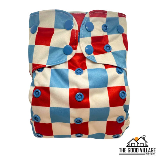 One Size Pocket Diaper | Patriotic Picnic - BIG FRENCHIES