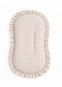 Beige Gingham Ruffle Baby Lounger Cover - BIG FRENCHIES